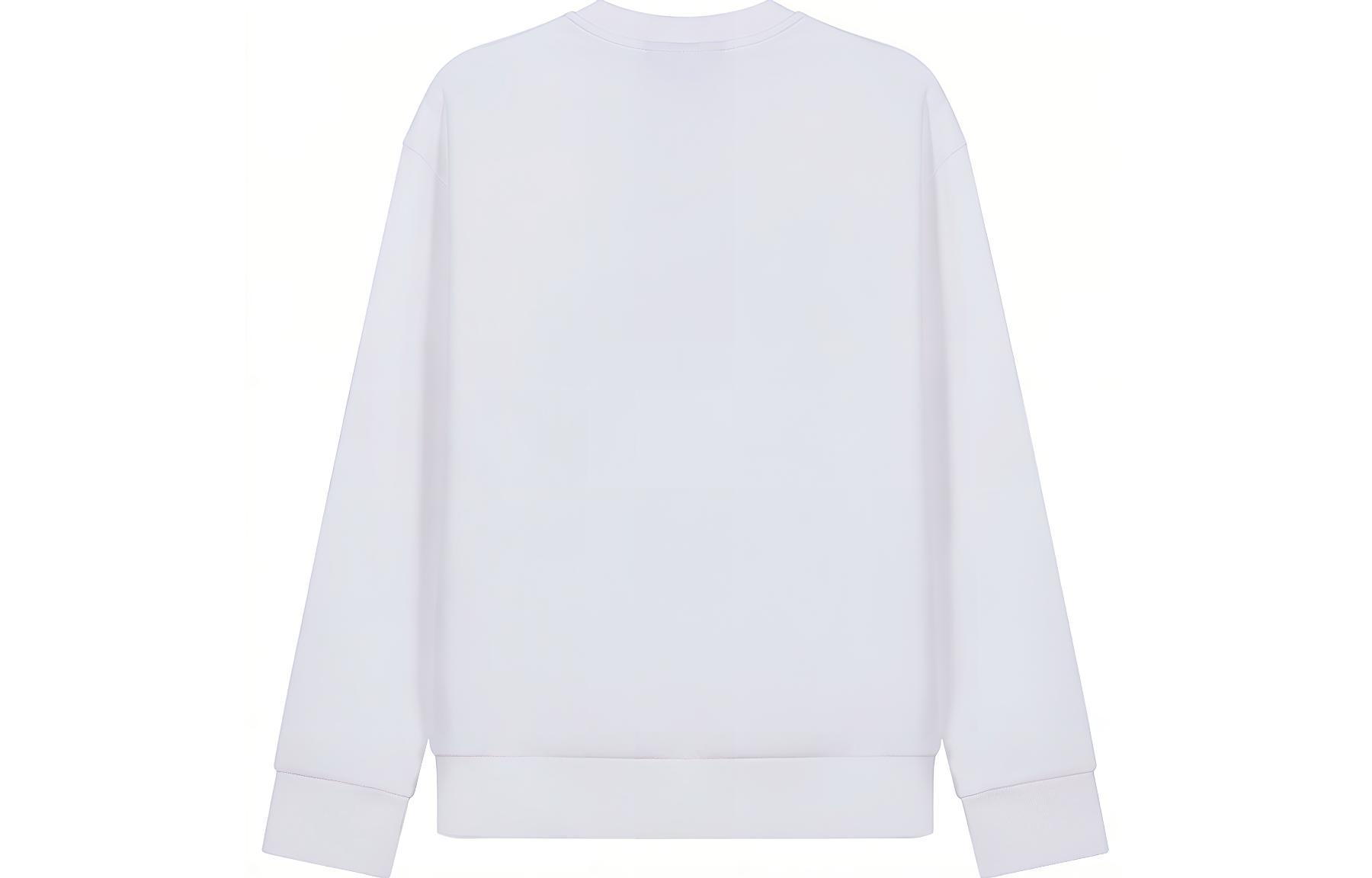 Lookbook EMPORIO ARMANI FW21 White Cotton Embroidered Crewneck Sweatshirt. 6K1M62-1JHSZ-0100