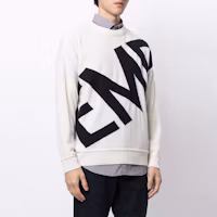Lookbook Emporio Armani FW21 白色毛線毛衣搭配標誌設計. 3K1MT9-1MD2Z-0101