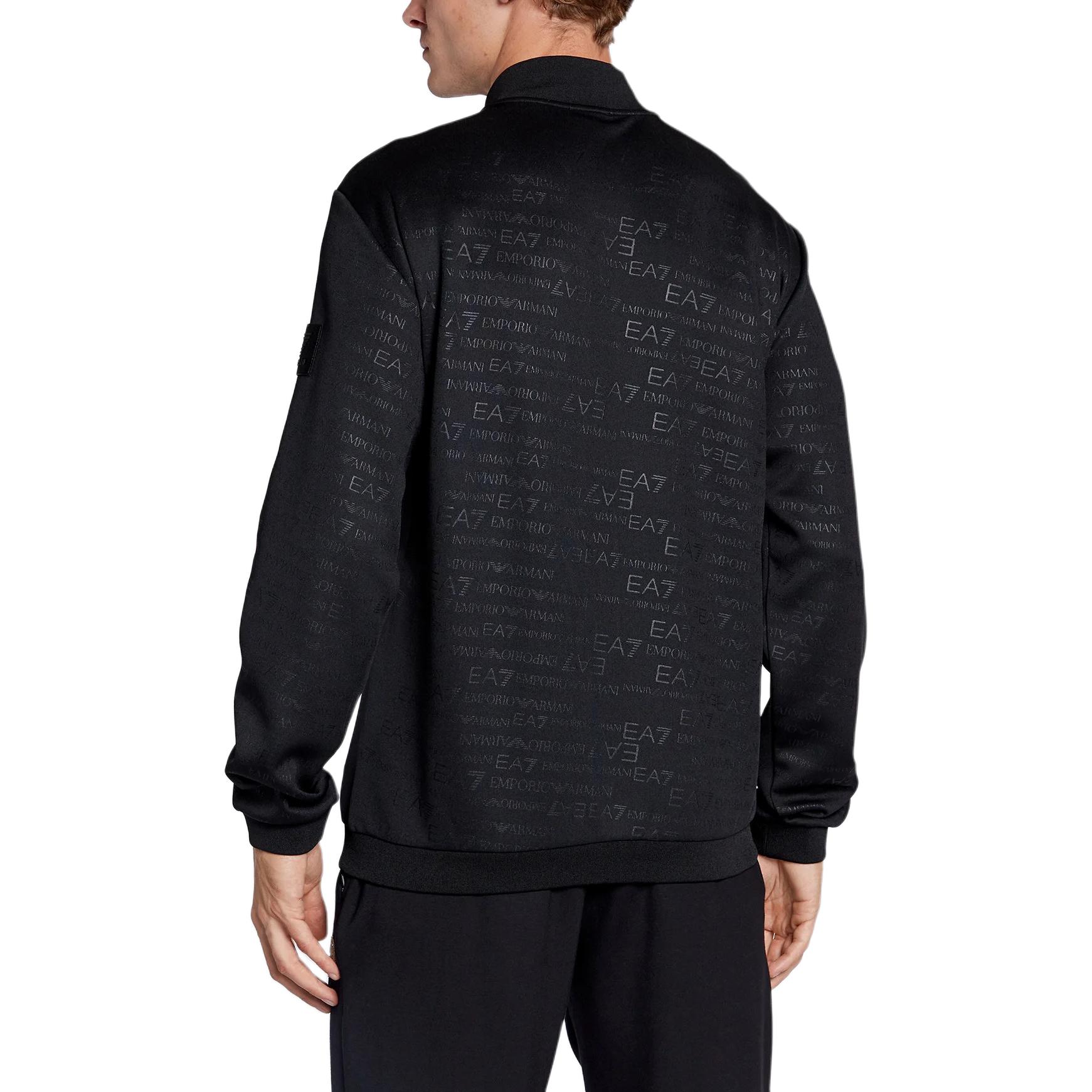 Details for 엠포리오 아르마니 FW22 블랙 로고 프린트 스탠드 칼라 캐주얼 자켓. 6LPM08-PJAHZ-1200