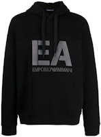 Emporio Armani FW22 Black Embroidered Logo Drawstring Hoodie. 6L1MB1-1JHSZ-0999 Emporio Armani FW22 Black Embroidered Logo Drawstring Hoodie. 6L1MB1-1JHSZ-0999