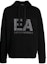 Order Emporio Armani FW22 Black Embroidered Logo Drawstring Hoodie. 6L1MB1-1JHSZ-0999