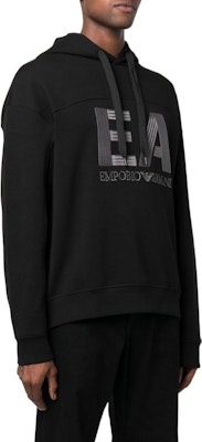 Emporio Armani FW22 Black Embroidered Logo Drawstring Hoodie. 6L1MB1-1JHSZ-0999 Purchase Emporio Armani FW22 Black Embroidered Logo Drawstring Hoodie. 6L1MB1-1JHSZ-0999