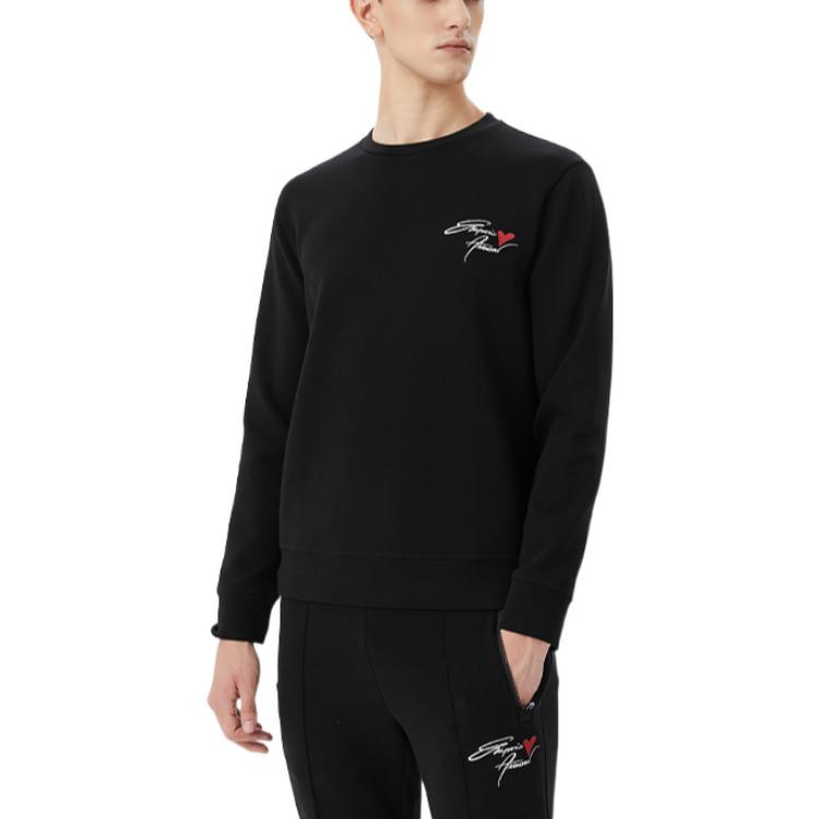 Emporio Armani FW22  Black Heart Logo Crewneck Sweatshirt. 6L1MQ01JHSZ-0999 圖 5