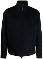 EMPORIO ARMANI FW22 Black High-Neck Zip-Up Jacket H31R42-C1452-0922 EMPORIO ARMANI FW22 Black High-Neck Zip-Up Jacket H31R42-C1452-0922