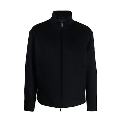 EMPORIO ARMANI FW22 Black High-Neck Zip-Up Jacket H31R42-C1452-0922