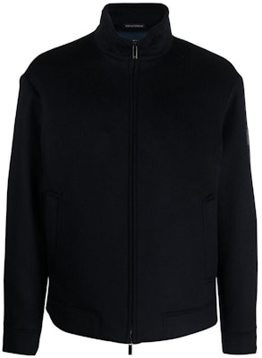 EMPORIO ARMANI FW22 Jaket Hitam Leher Tinggi Zip-Up H31R42-C1452-0922 Order EMPORIO ARMANI FW22 Jaket Hitam Leher Tinggi Zip-Up H31R42-C1452-0922