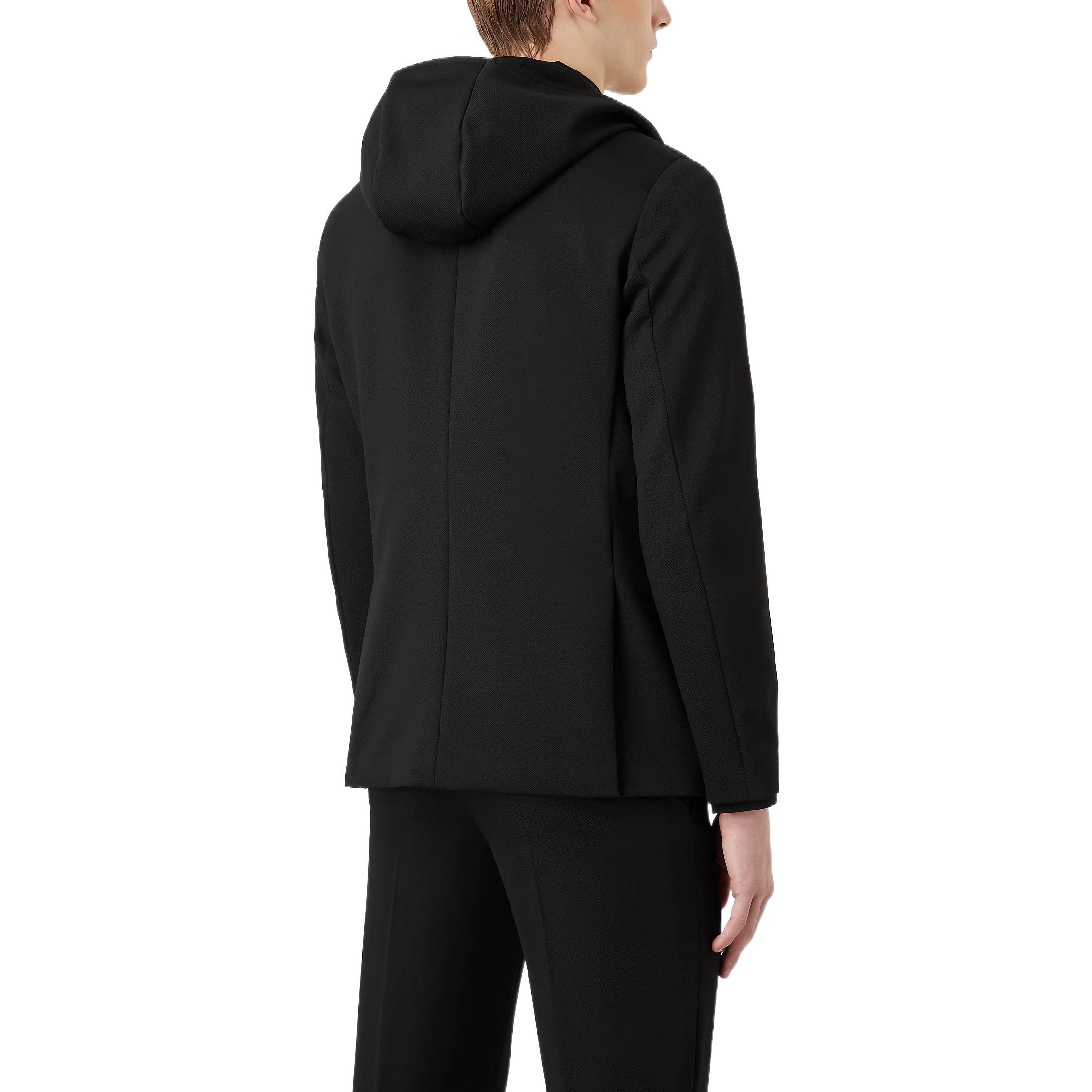 Purchase Emporio Armani FW22 黑色連帽單排扣外套大衣 6L1GN6-1JJYZ-0999