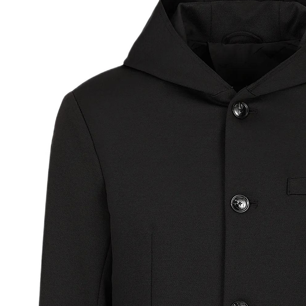 Details for Emporio Armani FW22 黑色連帽單排扣外套大衣 6L1GN6-1JJYZ-0999