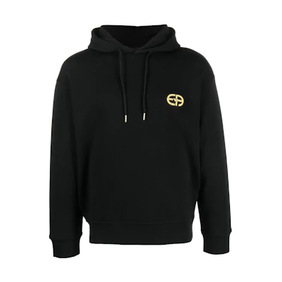 EMPORIO ARMANI FW22 Black Hoodie with Logo. 6L1M84-1JHSZ-0999