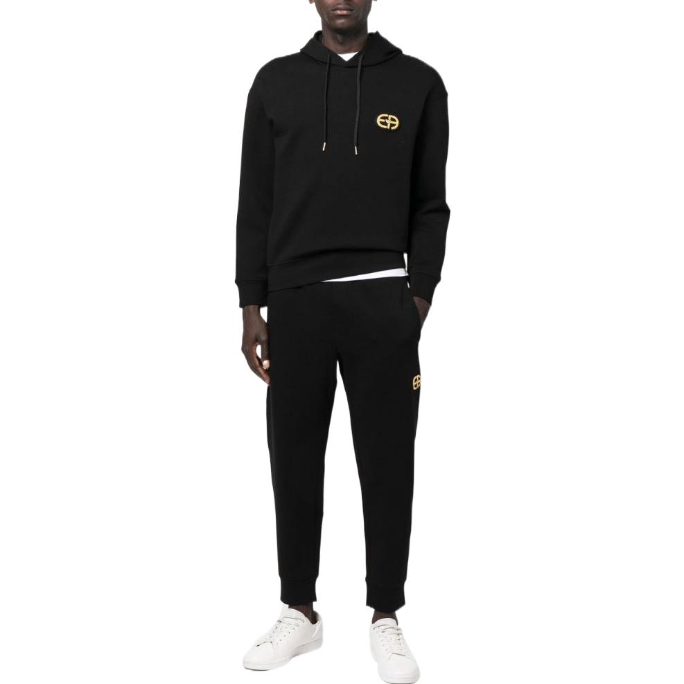 Lookbook EMPORIO ARMANI FW22  Black Hoodie with Logo. 6L1M84-1JHSZ-0999