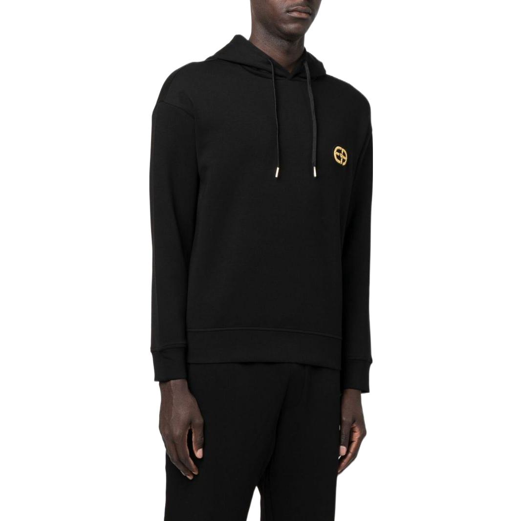 Purchase EMPORIO ARMANI FW22  Black Hoodie with Logo. 6L1M84-1JHSZ-0999