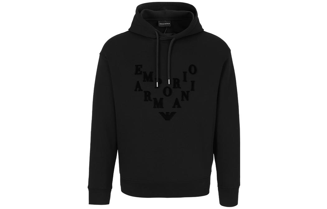 Emporio Armani FW22  Black Hoodie with Solid Color Letter Print Design. 6L1MM9-JHSZ-0059 圖 2