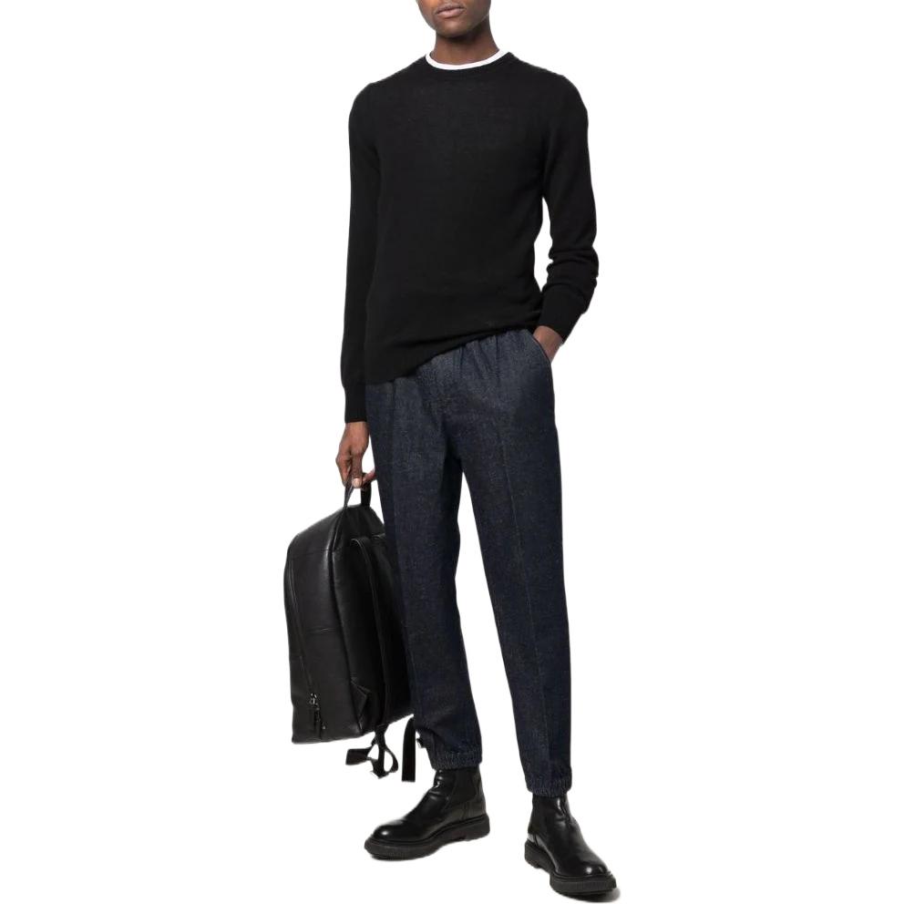 EMPORIO ARMANI FW22  Black Knitted Cashmere Sweater Long Sleeve Pullover 8N1M391M71Z0999 圖 3