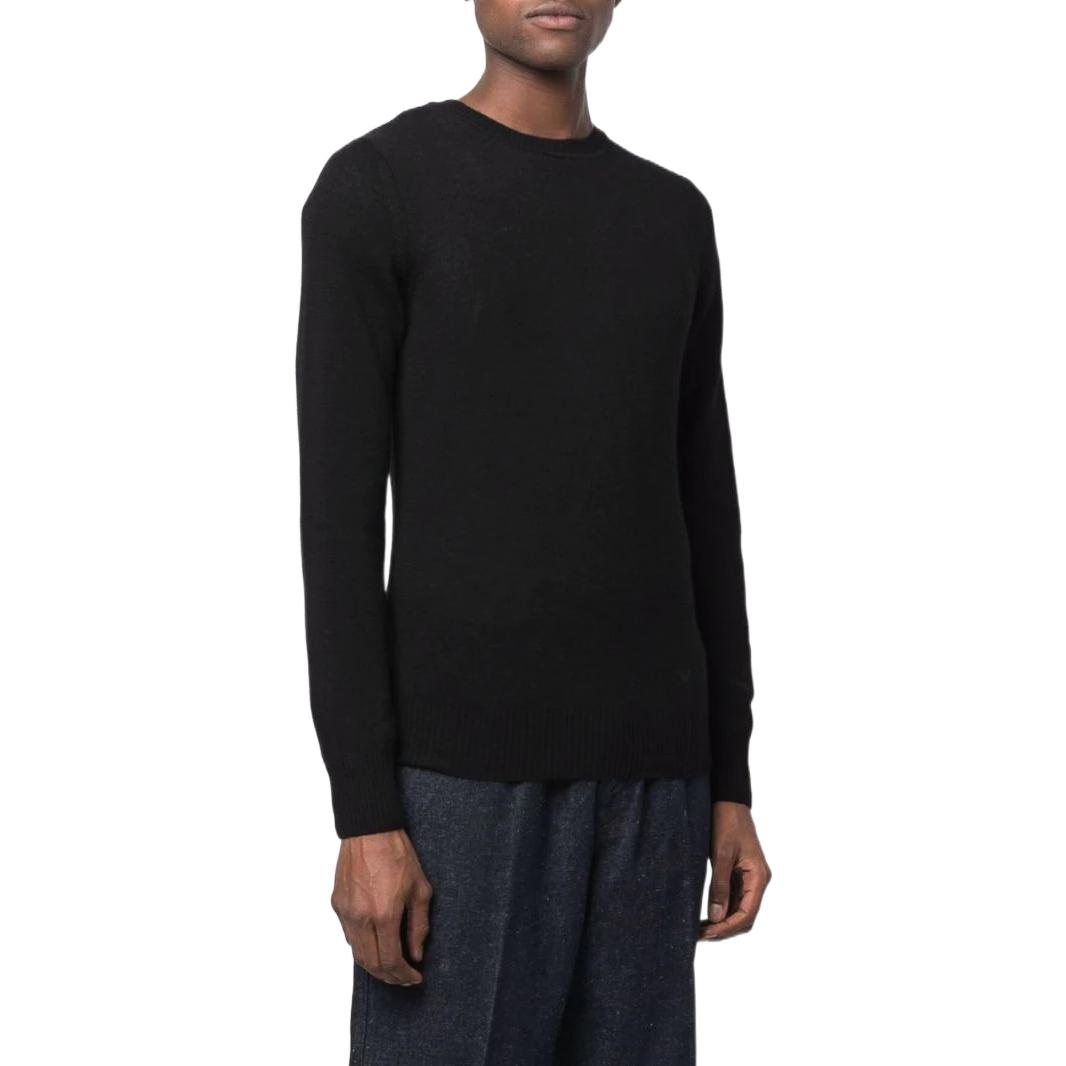 EMPORIO ARMANI FW22  Black Knitted Cashmere Sweater Long Sleeve Pullover 8N1M391M71Z0999 圖 5