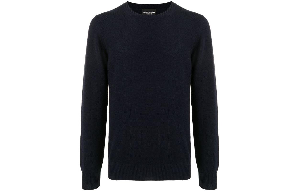 EMPORIO ARMANI FW22  Black Knitted Cashmere Sweater Long Sleeve Pullover 8N1M391M71Z0999 圖 6
