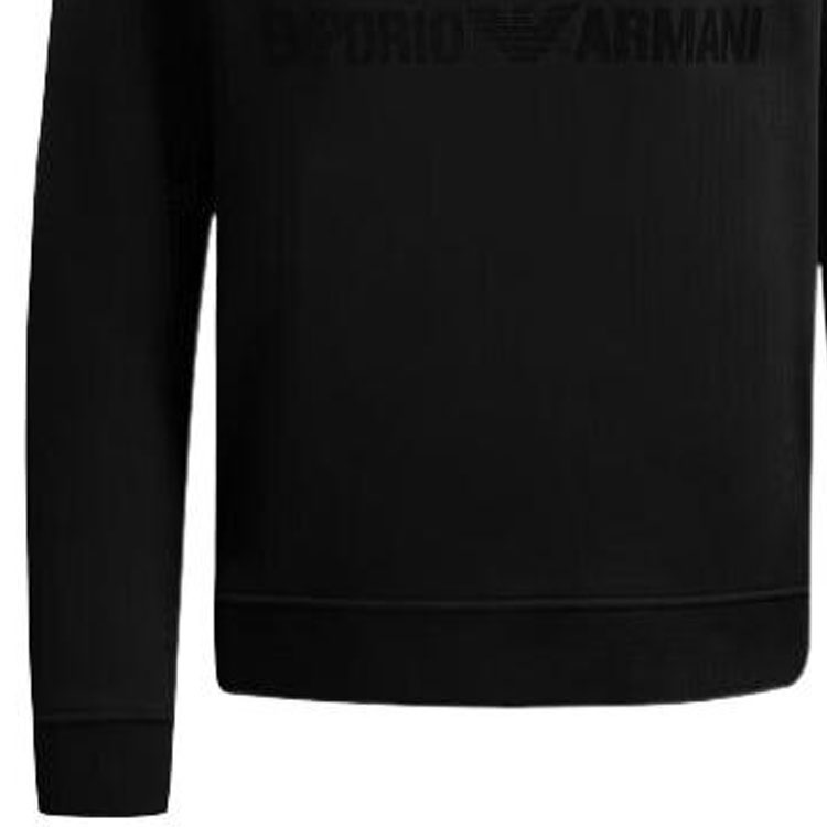 Sizing Emporio Armani FW22  Black Letter Print Hoodie Pullover Casual Sweatshirt. 6L1ML9-1JWPZ-0057