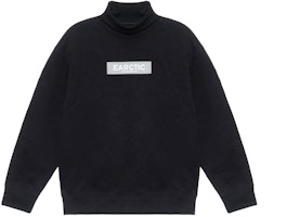 EMPORIO ARMANI FW22 Black Letter Print Turtleneck Sustainable Sweatshirt 6L1M8E-1JSFZ-0999 EMPORIO ARMANI FW22 Black Letter Print Turtleneck Sustainable Sweatshirt 6L1M8E-1JSFZ-0999