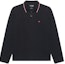 Buy エンポリオアルマーニ FW22 ブラックロゴ刺繍 長袖ポロシャツ. 8N1FB5-1JPTZ-0999