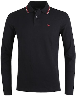 エンポリオアルマーニ FW22 ブラックロゴ刺繍 長袖ポロシャツ. 8N1FB5-1JPTZ-0999 Order エンポリオアルマーニ FW22 ブラックロゴ刺繍 長袖ポロシャツ. 8N1FB5-1JPTZ-0999