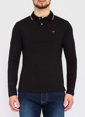 エンポリオアルマーニ FW22 ブラックロゴ刺繍 長袖ポロシャツ. 8N1FB5-1JPTZ-0999 Details for エンポリオアルマーニ FW22 ブラックロゴ刺繍 長袖ポロシャツ. 8N1FB5-1JPTZ-0999