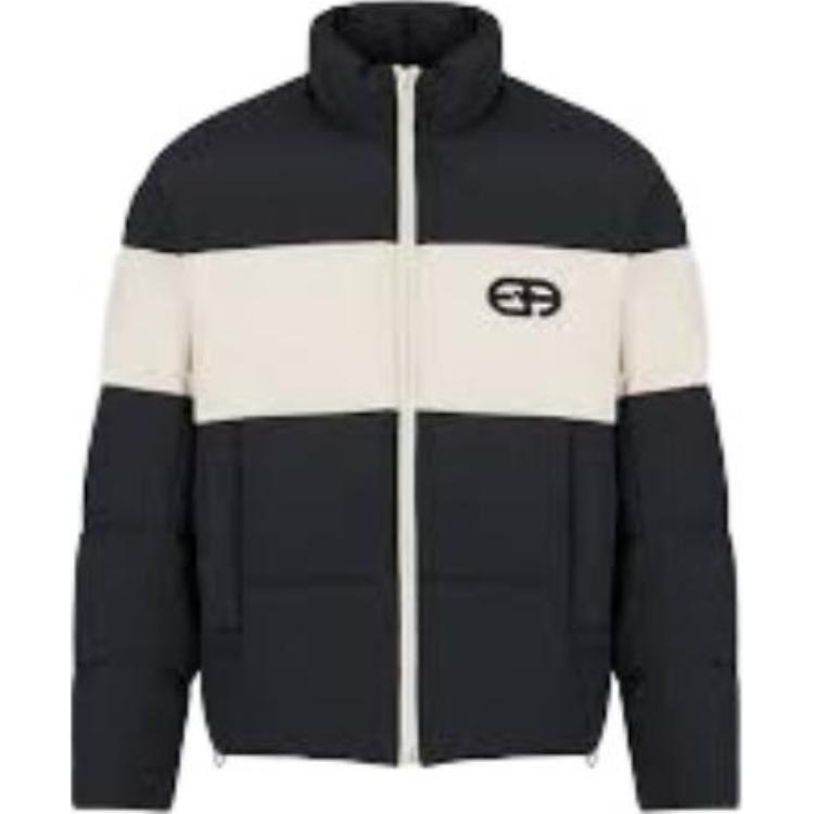 EMPORIO ARMANI FW22  Black Logo Embroidered Relaxed Fit Jacket. 6L1BL71-NKZZ1-0920