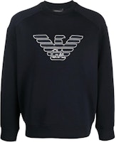 EMPORIO ARMANI FW22 Black Logo Print Crewneck Sweatshirt. 6L1ML8-1JHSZ-09G8 EMPORIO ARMANI FW22 Black Logo Print Crewneck Sweatshirt. 6L1ML8-1JHSZ-09G8