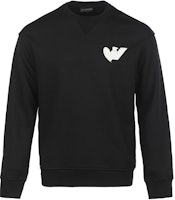 Emporio Armani FW22 Black Logo Print Loose Fit Crewneck Sweatshirt 6L1MB5-1JQNZ-0999 Emporio Armani FW22 Black Logo Print Loose Fit Crewneck Sweatshirt 6L1MB5-1JQNZ-0999