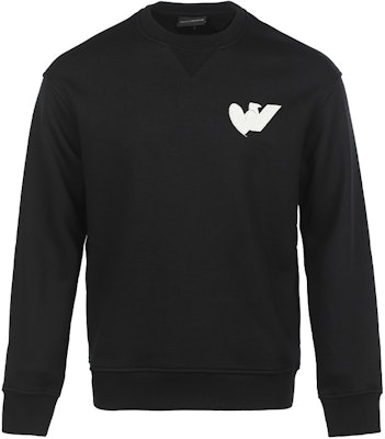 Emporio Armani FW22 Black Logo Print Loose Fit Crewneck Sweatshirt 6L1MB5-1JQNZ-0999 Buy Emporio Armani FW22 Black Logo Print Loose Fit Crewneck Sweatshirt 6L1MB5-1JQNZ-0999