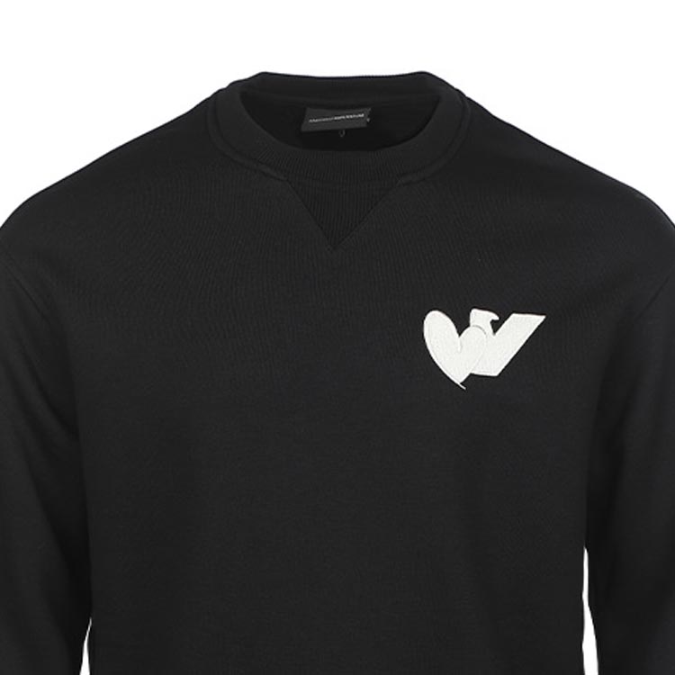 Sizing Emporio Armani FW22  Black Logo Print Loose Fit Crewneck Sweatshirt 6L1MB5-1JQNZ-0999