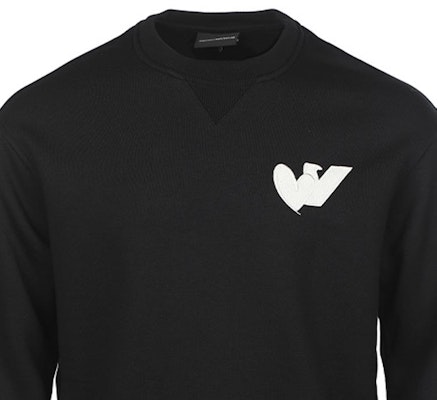 Emporio Armani FW22 Black Logo Print Loose Fit Crewneck Sweatshirt 6L1MB5-1JQNZ-0999 Sizing Emporio Armani FW22 Black Logo Print Loose Fit Crewneck Sweatshirt 6L1MB5-1JQNZ-0999