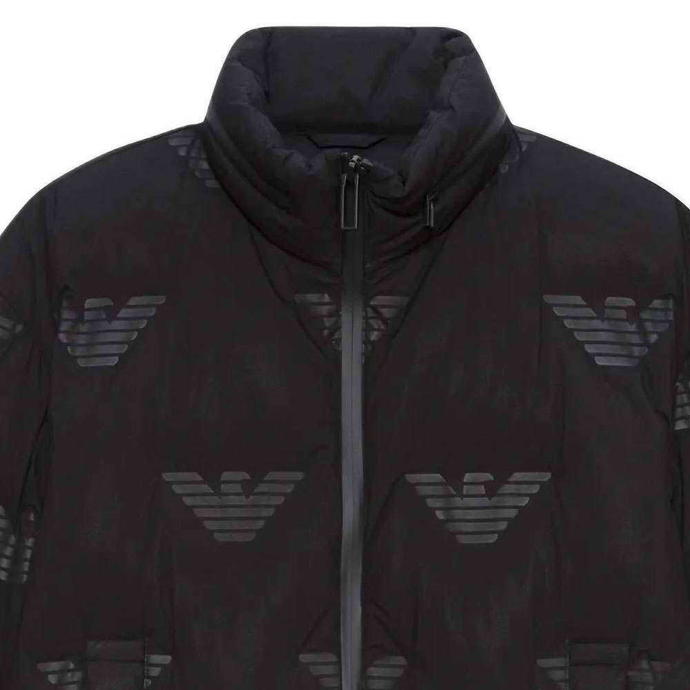 Sizing Chaqueta Acolchada Logo Negro Cuello Alto EMPORIO ARMANI FW22. 6L1BP4-1NNDZ-0999