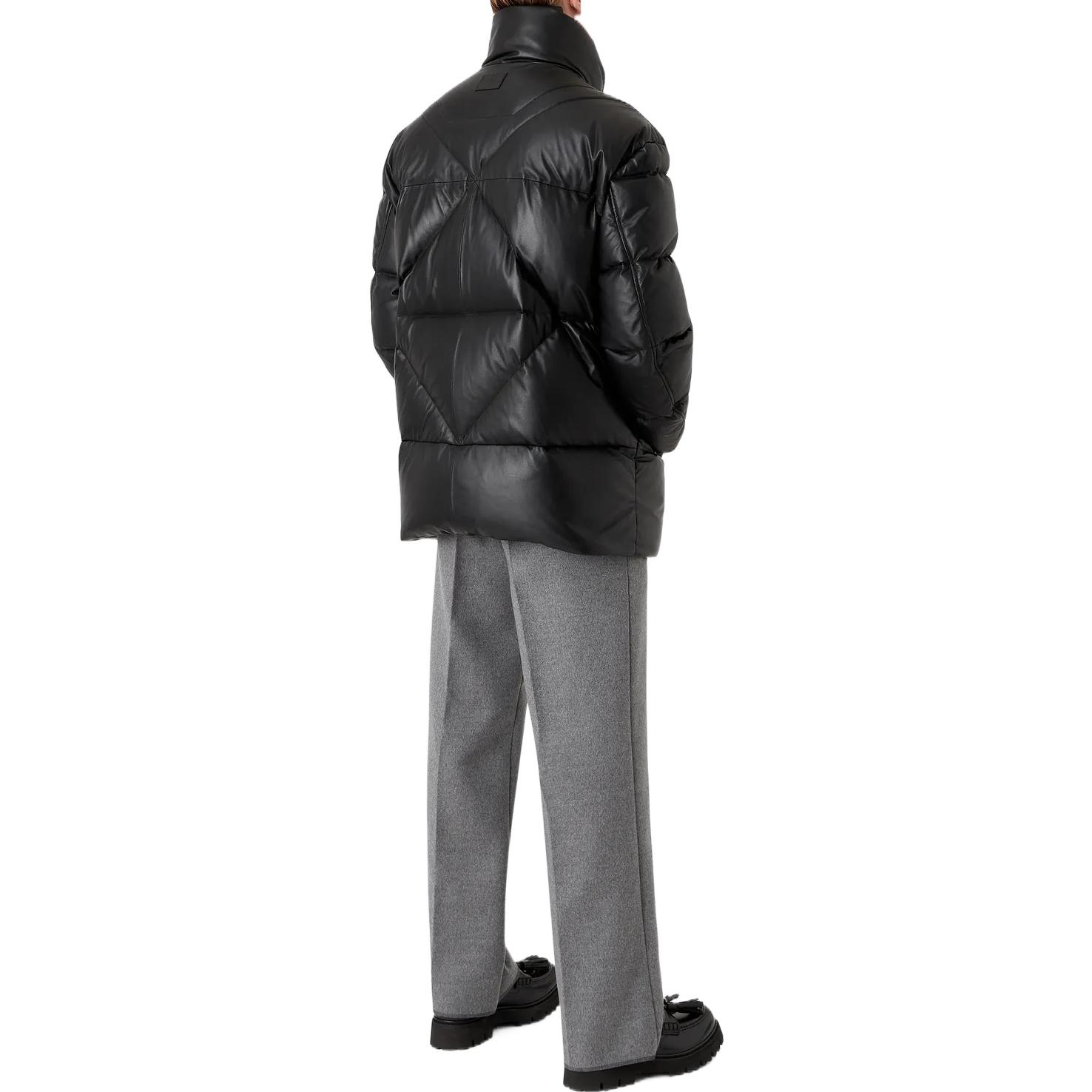 Shop Emporio Armani FW22 Jaket Bulu Panjang Hitam H31B85-C1P8A-1999