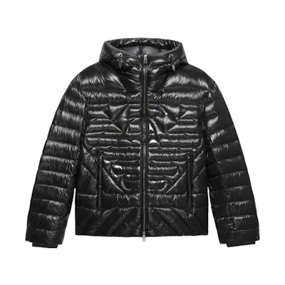 Emporio Armani FW22 Black Outdoor Hooded Down Jacket. 6L1BN7-1NPDZ-0999