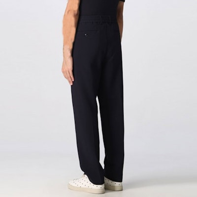 EMPORIO ARMANI FW22 黑色褶皱休闲锥形中腰裤。 6L1PC7-1NMKZ-0999 Details for EMPORIO ARMANI FW22 黑色褶皱休闲锥形中腰裤。 6L1PC7-1NMKZ-0999