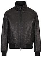 EMPORIO ARMANI FW22 Black Reversible Leather Jacket with Embossed Logo. H31R7H-C1P7H-999 EMPORIO ARMANI FW22 Black Reversible Leather Jacket with Embossed Logo. H31R7H-C1P7H-999