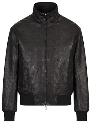 EMPORIO ARMANI FW22 黑色壓紋Logo可雙面穿皮革夾克. H31R7H-C1P7H-999 Order EMPORIO ARMANI FW22 黑色壓紋Logo可雙面穿皮革夾克. H31R7H-C1P7H-999