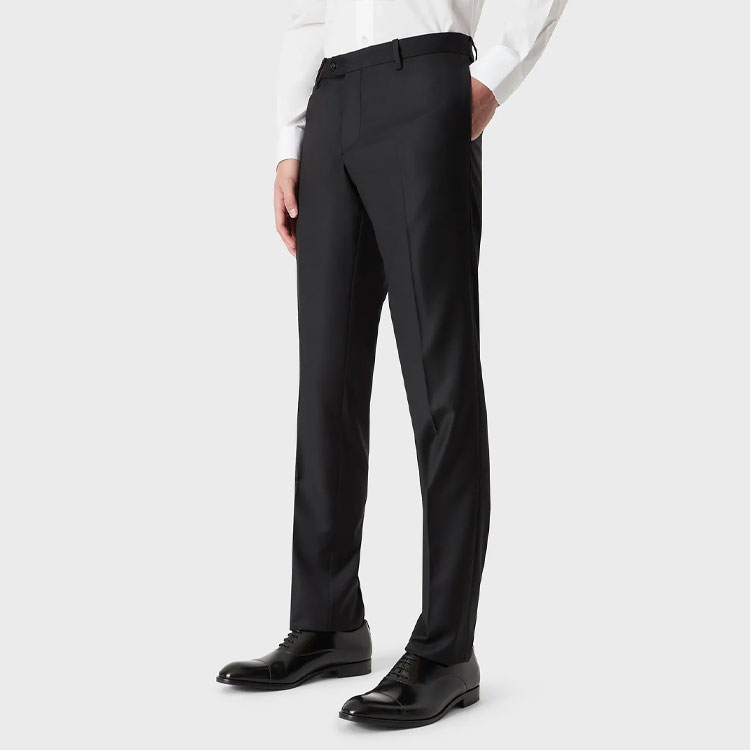 Purchase エンポリオアルマーニ FW22 ブラック スリム ストレートフィット カジュアルパンツ 01P650-01047-1999
