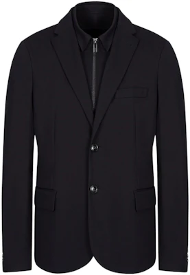 Emporio Armani FW22 黑色純色休閒長袖西裝外套夹克。 6L1GL0-1JGXZ-0920 Order Emporio Armani FW22 黑色純色休閒長袖西裝外套夹克。 6L1GL0-1JGXZ-0920