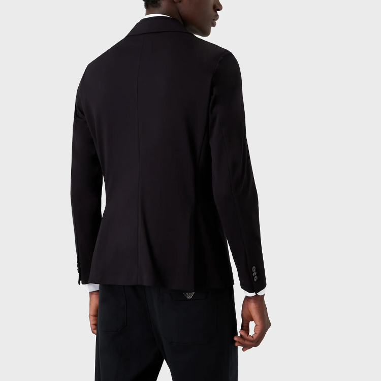 Purchase Emporio Armani FW22 黑色純色休閒長袖西裝外套夹克。 6L1GL0-1JGXZ-0920
