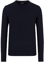 EMPORIO ARMANI FW22 Black Solid Color Crewneck Knit Sweater 8N1M421M67Z10999 EMPORIO ARMANI FW22 Black Solid Color Crewneck Knit Sweater 8N1M421M67Z10999