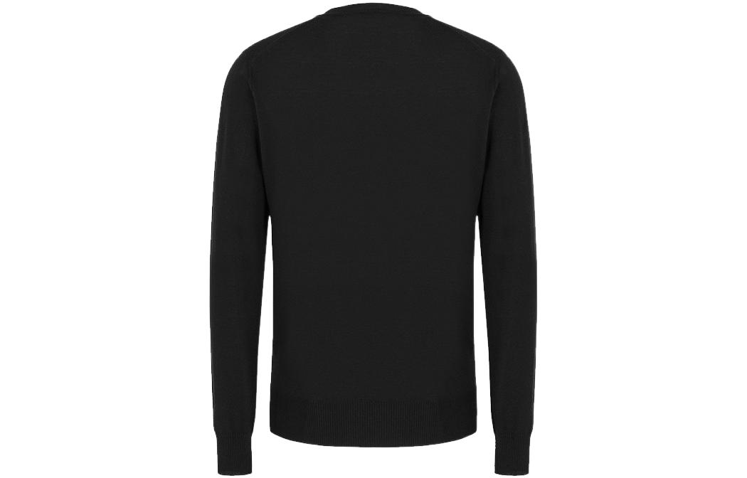 Lookbook EMPORIO ARMANI FW22  Black Solid Color Crewneck Knit Sweater 8N1M421M67Z10999