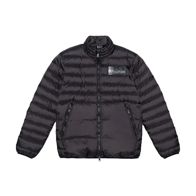 EMPORIO ARMANI FW22 Black Solid Down Puffer Jacket 6LPB14PN5ZZ1200