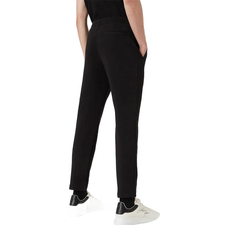 Purchase EMPORIO ARMANI FW22 Seluar Jogger Knit Kasual Hitam dengan Tali Serut 8N1PD81-JHSZ1-0999