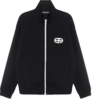 EMPORIO ARMANI FW22 Black Solid Logo Embroidered Zip-Up Sweatshirt. 6L1M85-1JHSZ-0999 EMPORIO ARMANI FW22 Black Solid Logo Embroidered Zip-Up Sweatshirt. 6L1M85-1JHSZ-0999