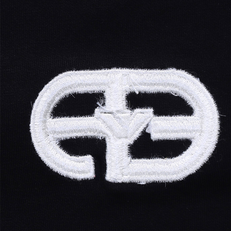 Sizing EMPORIO ARMANI FW22 Hitam Sweatshirt Zip-Up Logo Sulaman. 6L1M85-1JHSZ-0999