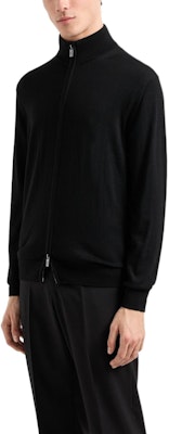 EMPORIO ARMANI FW22 Black Solid Zip-Up Stand Collar Jacket 8N1MUZ1-MJXZ1-0999 Purchase EMPORIO ARMANI FW22 Black Solid Zip-Up Stand Collar Jacket 8N1MUZ1-MJXZ1-0999