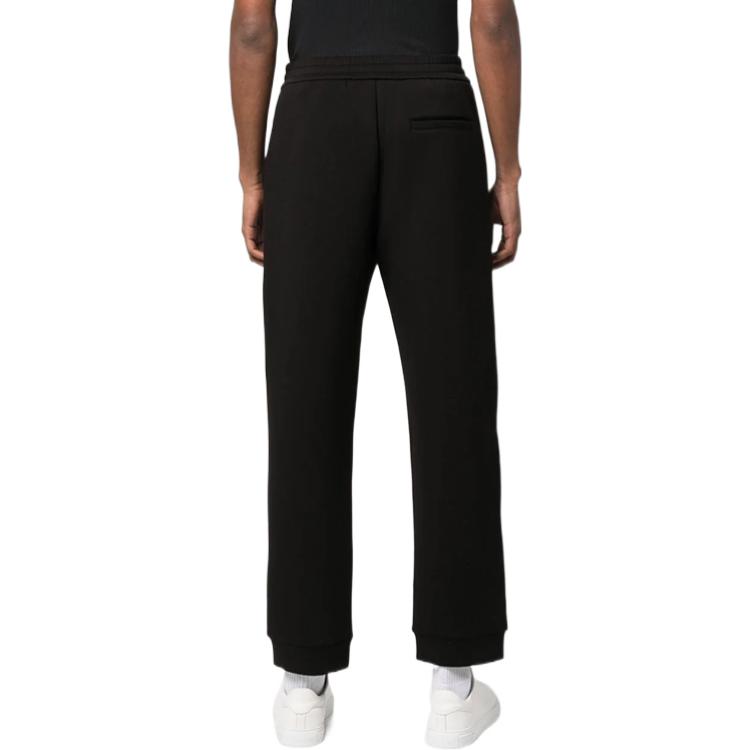 Details for Emporio Armani FW22  Black Sweatpants with Logo Embroidery. 6L1P6T-1JV9Z-0999