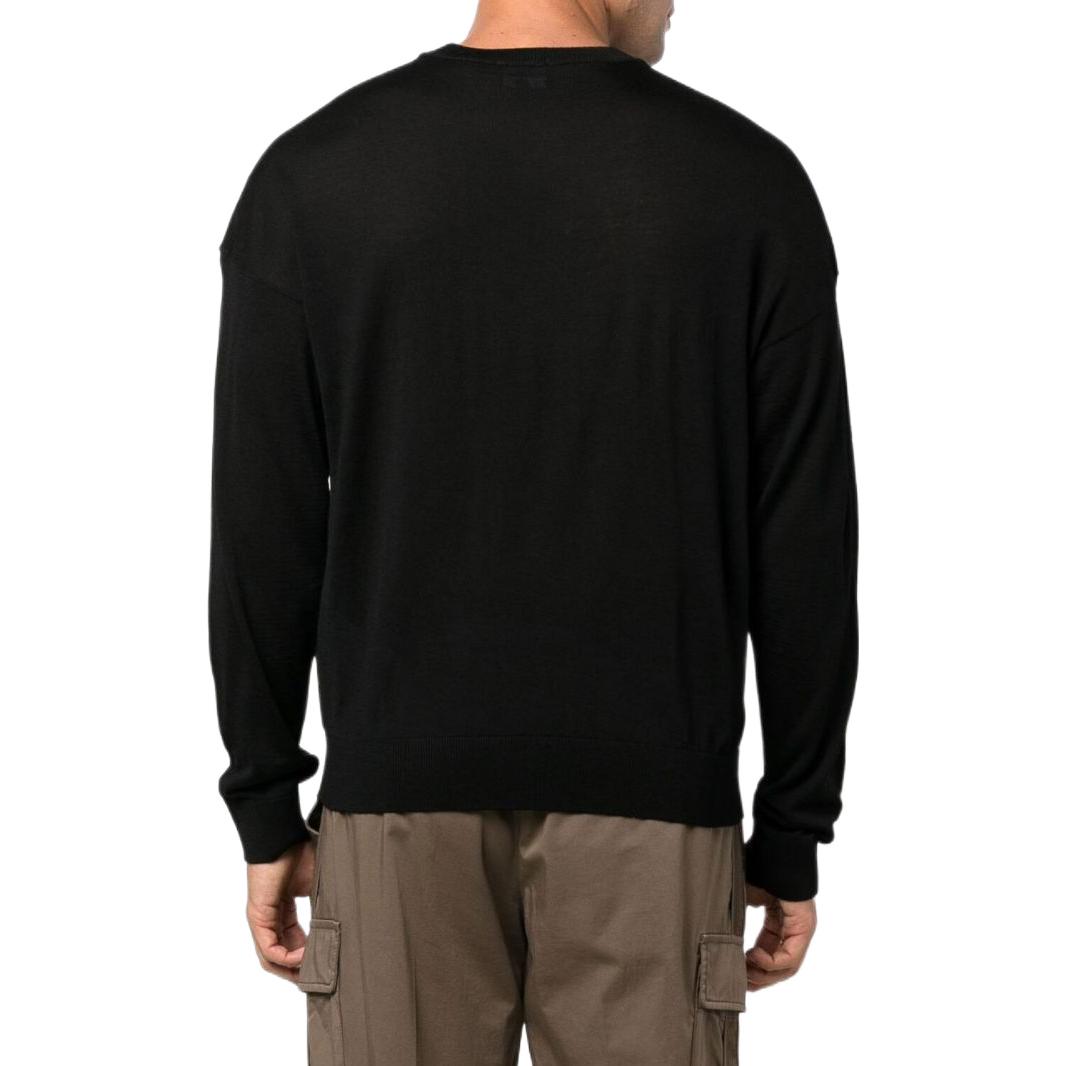 Emporio Armani FW22  Black Wool Knit Sweater Crewneck Long Sleeve 6L1MX7-1MMVZ-0999 圖 4