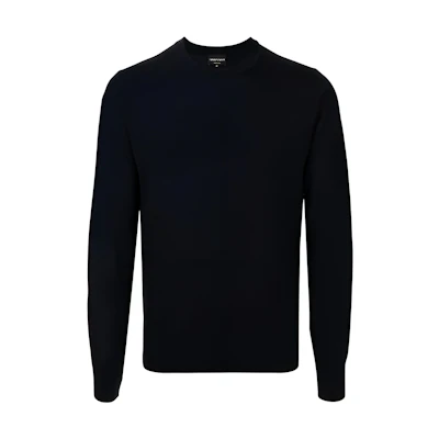 Emporio Armani FW22 Black Wool Pullover Crewneck Sweater. 8N1M42-1M67Z-0922
