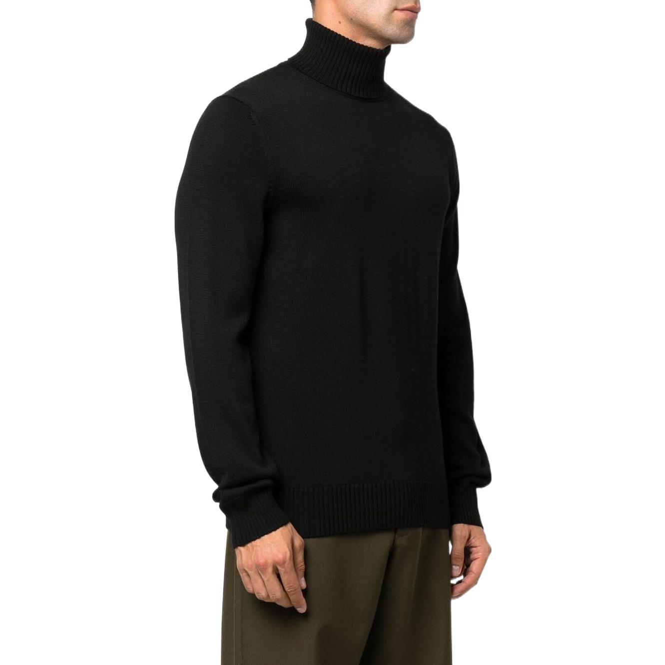 Details for EMPORIO ARMANI FW22  Black Wool Turtleneck Knit Sweater. 8N1MVB-1M67Z-0999